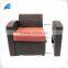Outdoor brown orange single sofa seat