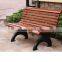 Outdoor Solid Wood Bench Cast Iron legs