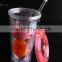 Promotion single wall plastic acrylic tumblers with straw
