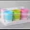 Family plastic toothbrush holder set with three cups