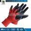JX68F627 Polyester Safety Industrial Latex Glove