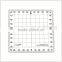 Navigational grid protractor - square nautical protractor / flexible plastic protractor plotter ( 1 mm ) # KPP-5