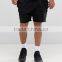High Quality New Design Custom Raw Hem Drawstring Waist 100% Cotton Breathable Black Men's Sweat Big Side Pockets Fashion Shorts