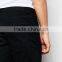 2016 Hot Sale Latest Custom Five Pockets Men's Black Slim Fit 98% Cotton 2% Elastane Stretch Denim Zip Fly Casual Shorts