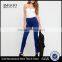 High Waist Pants Royal Blue Sexy Skinny Pants Party Shiny Legging Long trousers 100% Polyester