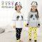 Panda Pattern Boys And Girls Kids Pajamas Sets With Match Blinder