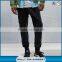 Dark black soft wear slim cotton tri-runner sweatpants for men