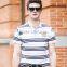 Summer new men's short sleeve stripes stamp T-shirt