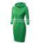 hot custom latest design women long pullover hoodie dress