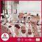 100% polyester home choice bedding set,3pc big flower pattern microfiber bedding set