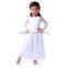 Kids Girl Solid White Long Dress
