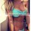 Women's Swimwear Halter Cups Crochet Knitted Bikini Set