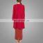 Top quality custome red women long coat muslim chiffon nice tunics