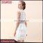 Latest Custom Women Sleeveless Floral Lace Crochet Dress with Tiered Hem