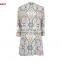 Elegant Women Tile Print Fashion Beaded Neck Tunic Design for Women over 50