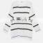 fashion womens long t-shirt big stripes hot selling ladies plain woven t shirts