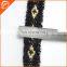 black fancy fringe trim with gold lurex