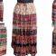 Indian Floral Hippie Boho Gypsy Tribal Animals printed Elastic Waist Long Skirt Dress Skirt long jupe falda Tribal gypsy kjol