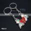 stainless steel wire rope mesh net zinc alloy keychain