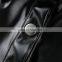 Hot Wholesale Women's Fall Spring Black Solid PU Leather Crop Top Coat for Ladies