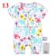 2019 Summer white flower print Newborn Baby Boys Overalls Clothes With Short Sleeves 100% Cotton Rompers