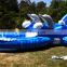 Cool color Double dolphin inflatable multil Wet slide popular for sale