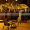 Christmas garland led curtain icicle string lights for outdoor park patio waterproof