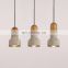 Indoor Loft Hanging Cement Lighting Concrete Decorative Led Pendant Light for Kitchen