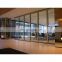 Simple look office design interior glass sliding folding door with 10mm tempered glass