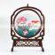 Chinese Ancient Style Craft Gift Round Screen Silk Embroidered Furnishing Ornaments With A Rosewood Frame for Decoration(D30cm)