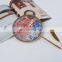 Chinese Style Gift Multi-Pattern Silk Embroidery Dual-faced Handmade Fan With Wooden Handle And Tassel Pendant(19*37cm)