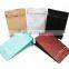 Brown kraft zip lock paper bags print flat bottom coffee valve bag