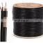 Factory price RG6+2C power RG59 Siamese Cable for camera rg6 coaxial cable 100M cctv cable