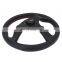Hot Sale 350mm 330mm PU Leather Frame Black 3 Spoke Jdm Steering Wheel With Button Universal Car Steering Wheel