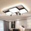 New LED White Square Ceiling Lamp for Living Room Bedroom Modern Circle Rings Chandelier