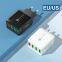 Hot selling US EU charging plug 4USB port mobile phones QC3.0 fast charging adapter wall charging for xiaomi phone charging