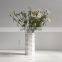 Matt White Color Nordic INS Style Figurines Frosted Round Design Model Home Room Flowers Decorative Ornament Ceramic Vase