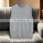 Solid Casual Women's Knitted Cashmere Vest with Embroidered Logo Regular Fitting and Sleeveless for Outer Wear or Suits