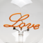 Lampadas de mesa de luzes noturnas em vidro LED LOVE para decora??o do quarto de bebês e crian?as