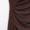 Nuevo estilo de vestido sin mangas en estilo europeo con cuello envuelto, pliegues y silueta A ajustada al cuerpo