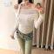 Design sense pure desire hot girl style pleated off-the-shoulder long-sleeved top women's spring and autumn streamer slim mesh stitching T-shirt