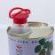 plastic tin can red screw pull ring Closures/pull up cap for Printing ink metal bucket