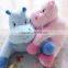 Plush sitting hippo toy/stuffed plush dolls hippo for sleep
