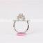 China manufacturer custom 925 sterling silver wedding ring set silver chromium plating