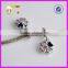 Hot !! Fashion popular Four Leaf Clover European charm beads custom metal logo beads