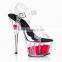 Ultra 20cm High Heel Shoes Lady gaga high heels pole dancing Shoes lady's 20cm Stripe shoes