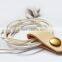Handmade Brown Leather Cable Cord Winder Holder Tie for Earphone Cell Phone