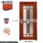 Top fashion new design decorative glass inserts tempered glass door wood framed glass door for bathroom