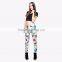 latest abstract printing leggings cheap price embroidery manufacturer of legging