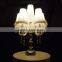 decorative white shade crystal table lamp